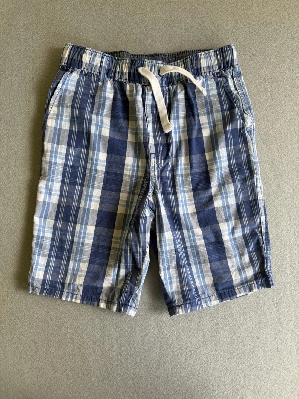 Gymboree Short Plaid Drawstring Waist Sz 8 Boys Pockets